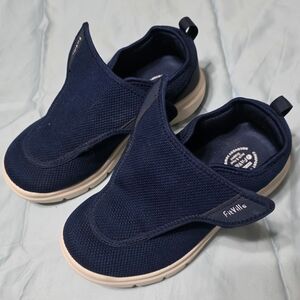 FitVille Men's Size 8.5 Extra Wide Navy Slip-On Diabetic Walking Shoes